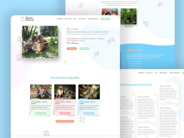 Capture du projet École des Clés de Vie | Établissement éducatif. Site complet avec programmes, inscriptions et actualités.