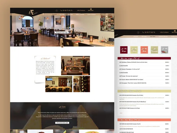 Capture du projet Au Ferleo | Restaurant gastronomique. Site élégant avec menu, réservation et galerie photo.